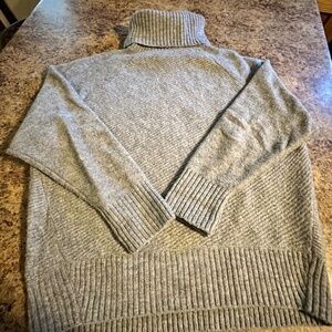 Ming Diagonal Knit Turtleneck Sweater